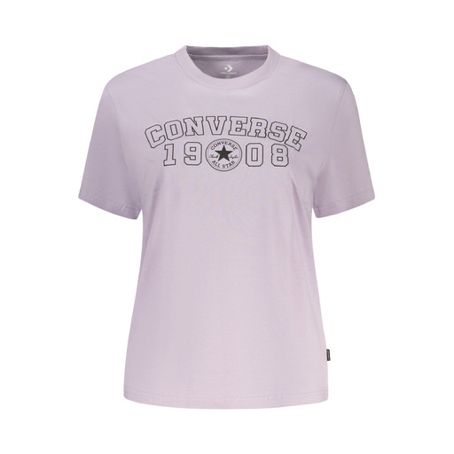 CONVERSE T-SHIRT MANICHE CORTE DONNA VIOLA