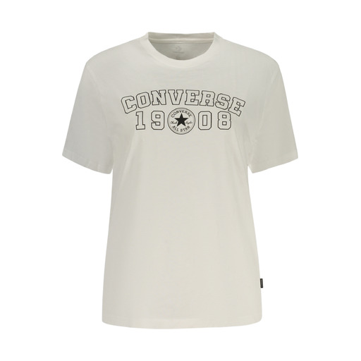 CONVERSE T-SHIRT MANICHE CORTE DONNA BIANCO