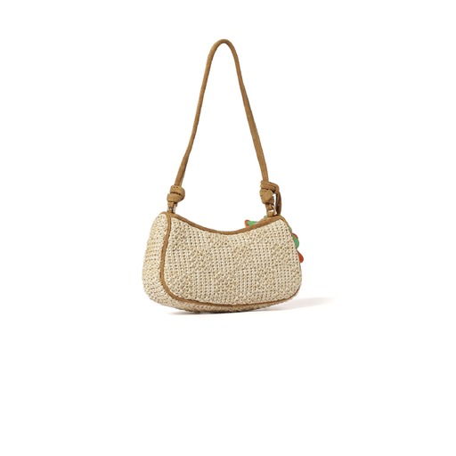 Summer Woven Charm Shoulder Bag