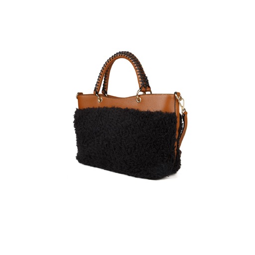 Giulia Monti Tote Bag T.Nero+Cuoio