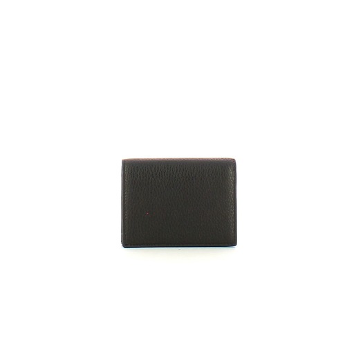 Metallic Soft Card Holder Grained Leather