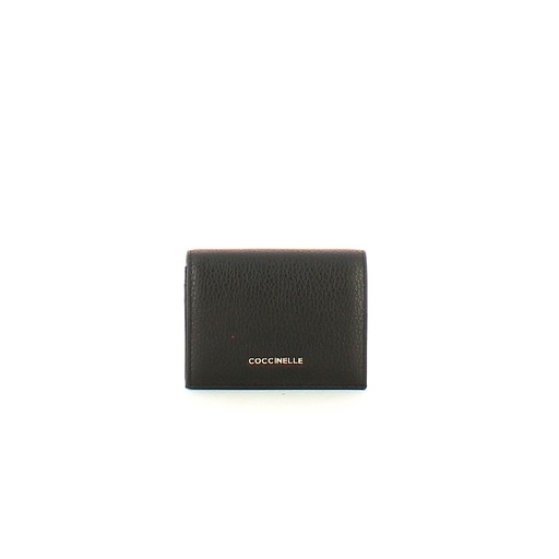 Metallic Soft Card Holder Grained Leather
