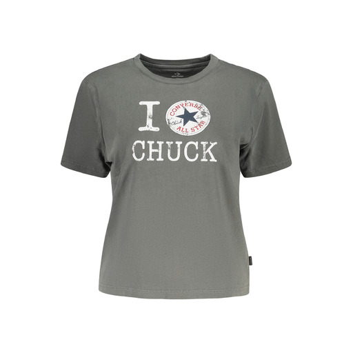 CONVERSE T-SHIRT MANICHE CORTE DONNA GRIGIO