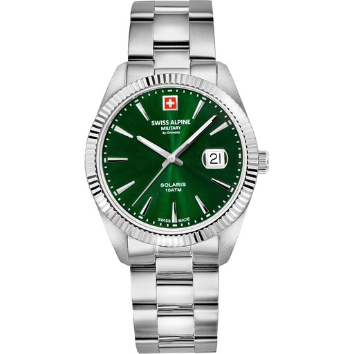 Hodinky Swiss Alpine Military 7016.1134 Herrenuhr Solaris 42mm 10ATM