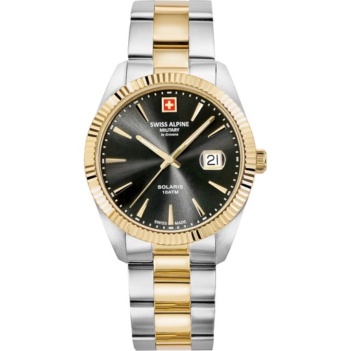 Hodinky Swiss Alpine Military 7016.1147 Herrenuhr Solaris 42mm 10ATM