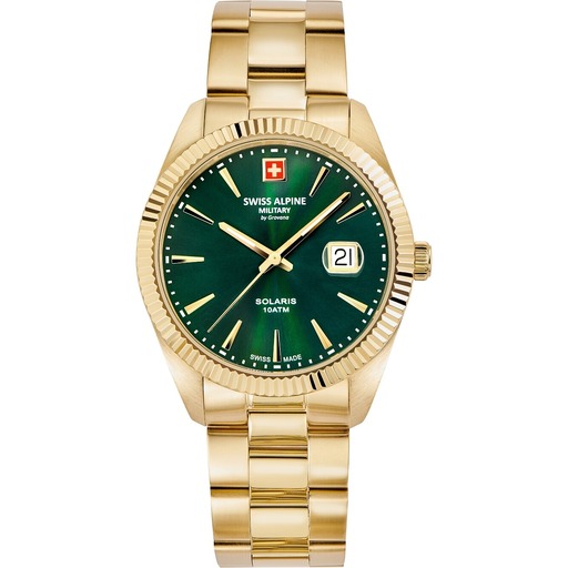 Hodinky Swiss Alpine Military 7016.1114 Herrenuhr Solaris 42mm 10ATM
