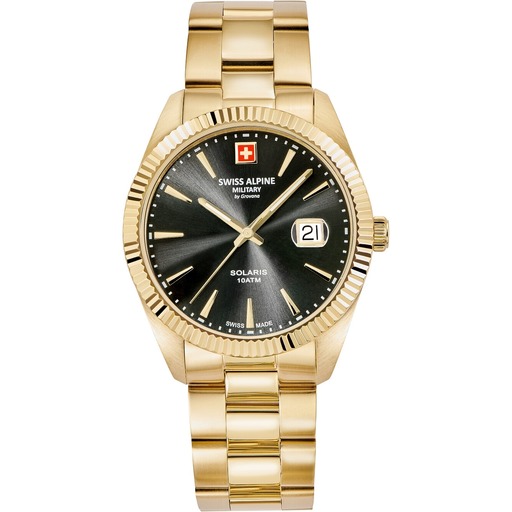 Hodinky Swiss Alpine Military 7016.1117 Herrenuhr Solaris 42mm 10ATM