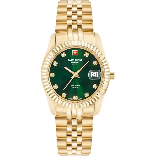 Hodinky Swiss Alpine Military 7716.1214 Damenuhr Solaris 34mm 10ATM