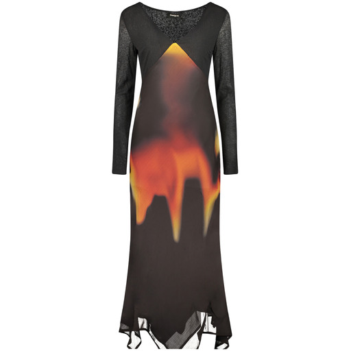 DESIGUAL ABITO LUNGO DONNA NERO