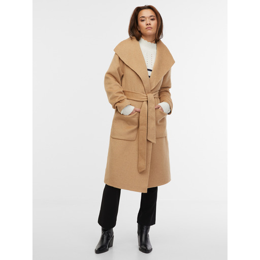 Beige women's wool-blend coat ORSAY