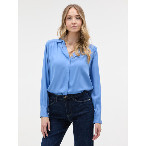 Blue women's long-sleeve blouse ORSAY