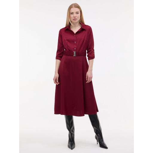 Burgundy women's shirt dress ORSAY