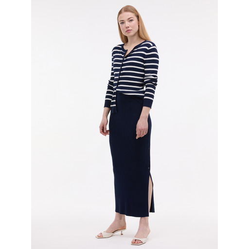 Dark blue women's knitted skirt ORSAY