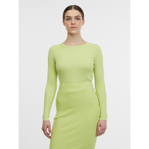 Light green women's ribbed jumper ORSAY