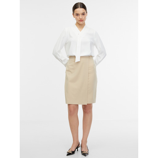 Beige women's pencil skirt ORSAY