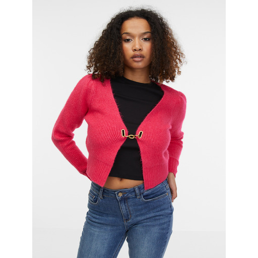 Pink women's wool-blend cardigan ORSAY