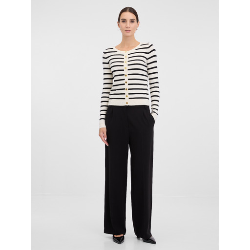 Black women's wide-leg trousers ORSAY