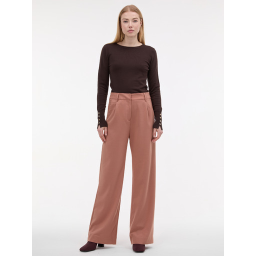 Light brown women's wide-leg trousers ORSAY