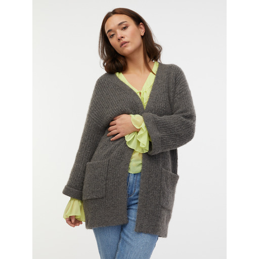 Dark grey women's oversize cardigan ORSAY