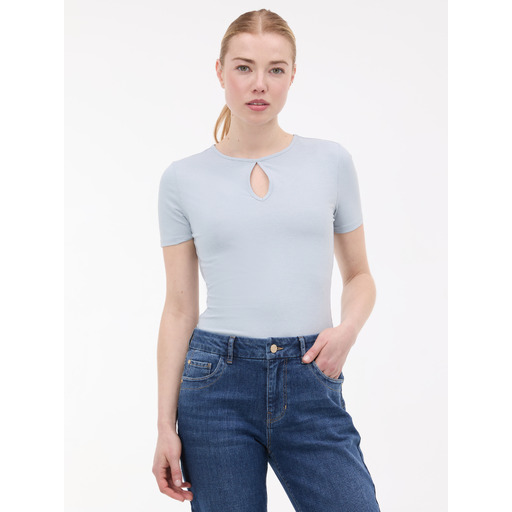 Light blue women's short-sleeve T-shirt ORSAY