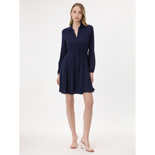 Dark blue women's shirt knee-length dress ORSAY