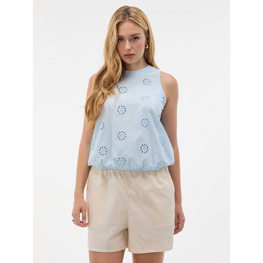 Light blue women's round-neck top ORSAY