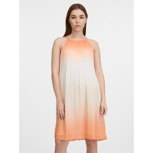 Orange women's knee-length dress ORSAY
