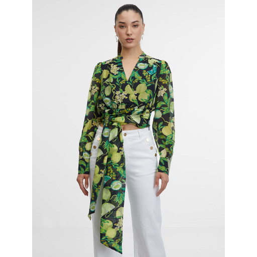 Black-yellow women's patterned blouse ORSAY