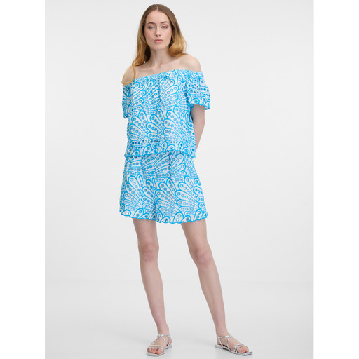 Blue women's patterned shorts ORSAY
