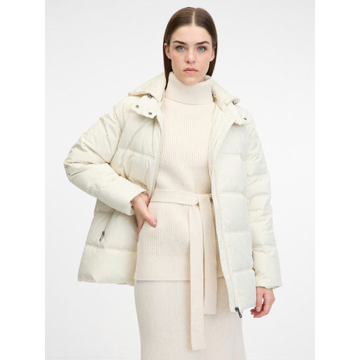 Beige women's down jacket ORSAY