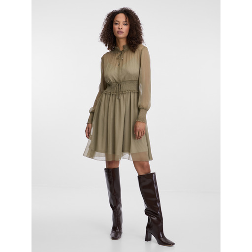 Khaki women's knee-length dress ORSAY