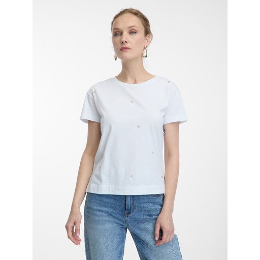 White women's appliqué T-shirt ORSAY