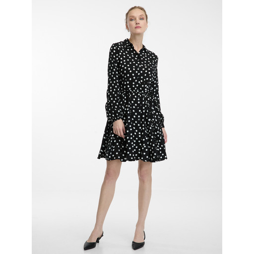 Black women's shirt knee-length dress ORSAY