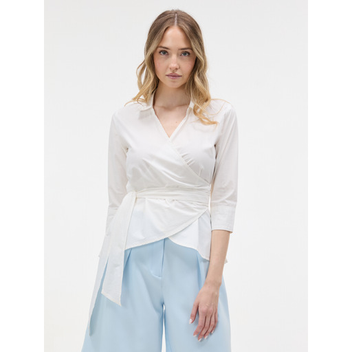 White women's wrap three-quarter-sleeve blouse ORSAY