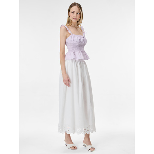 White women's A-line maxi embroidered skirt ORSAY