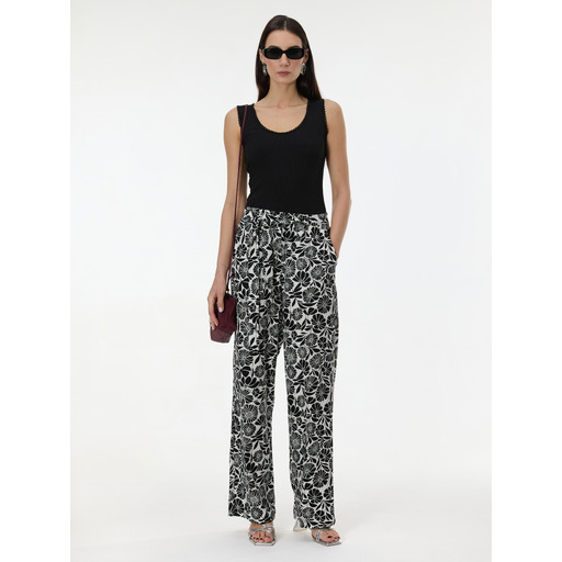 Black women's patterned trousers ORSAY