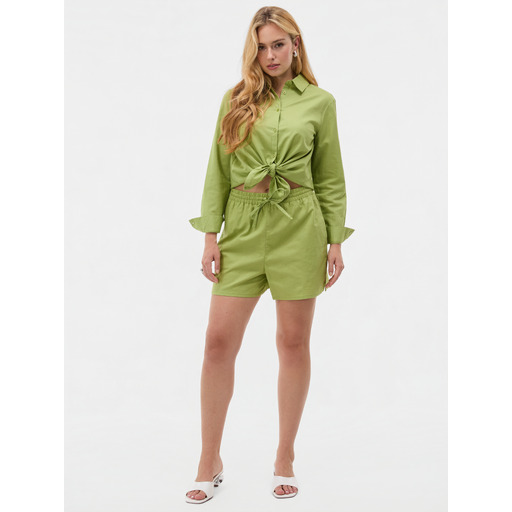 Green women's mid-rise shorts ORSAY