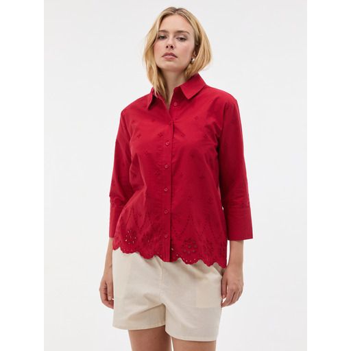 Red women's collared shirt ORSAY