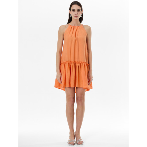 Orange women's knee-length dress ORSAY