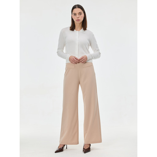 Beige women's straight-leg trousers ORSAY