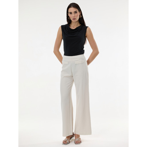 White women's straight-leg trousers ORSAY