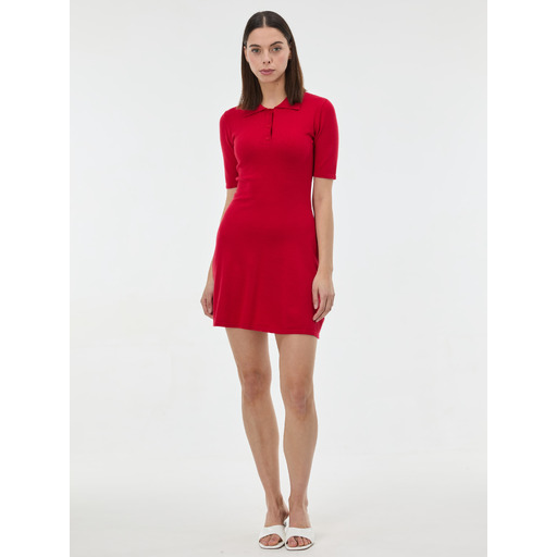 Red women's knitted dress ORSAY