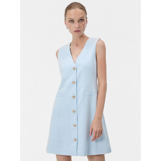 Light blue women's short A-line shirt strappy dress ORSAY