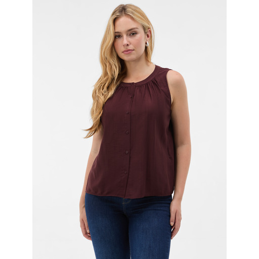 Dark brown women's round-neck top ORSAY