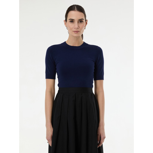 Dark blue women's short-sleeve jumper ORSAY