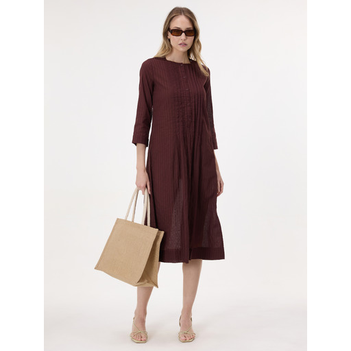 Dark brown women's midi dress ORSAY