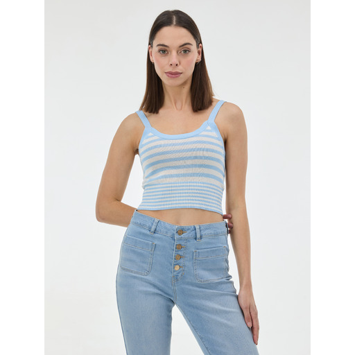 Light blue women's striped vest top ORSAY