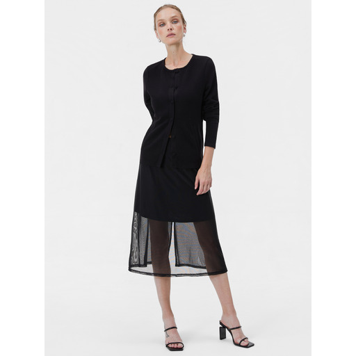 Black women's A-line knee-length skirt ORSAY