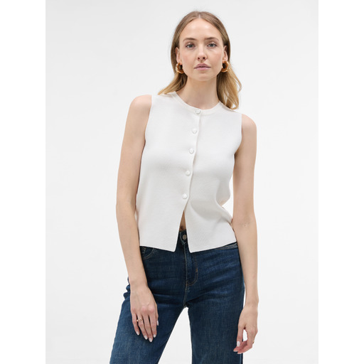 White women's knitted waistcoat ORSAY