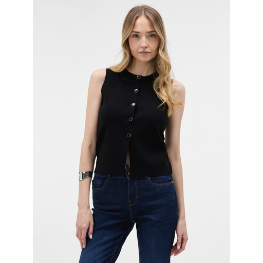Black women's knitted waistcoat ORSAY